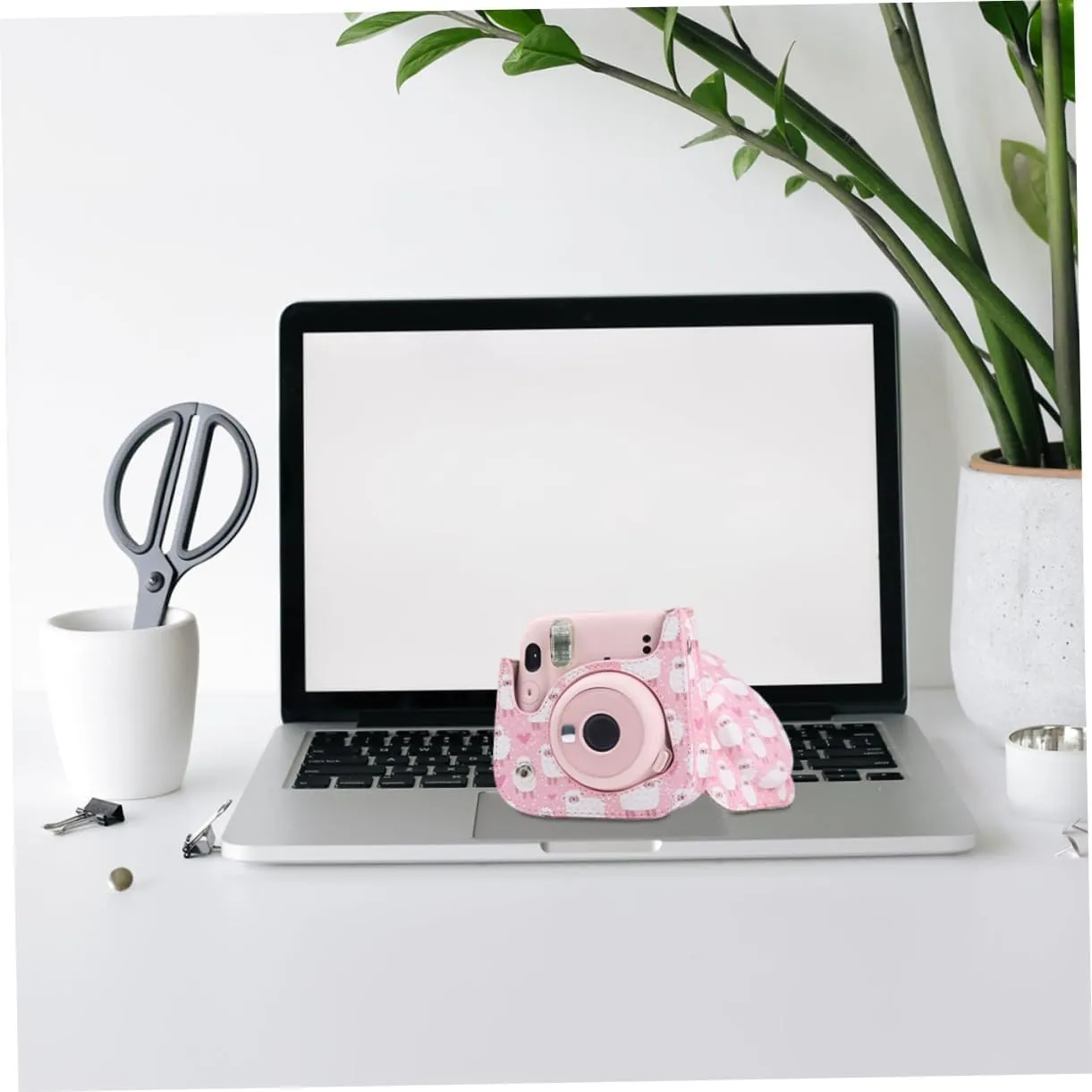 3pcs Shoulder Camera Detachable Bag Adjustable Pu Strap Protective with Leather Compatible for mini, Pinkx2pcs, 12.5X6.5X14CMx2pcs