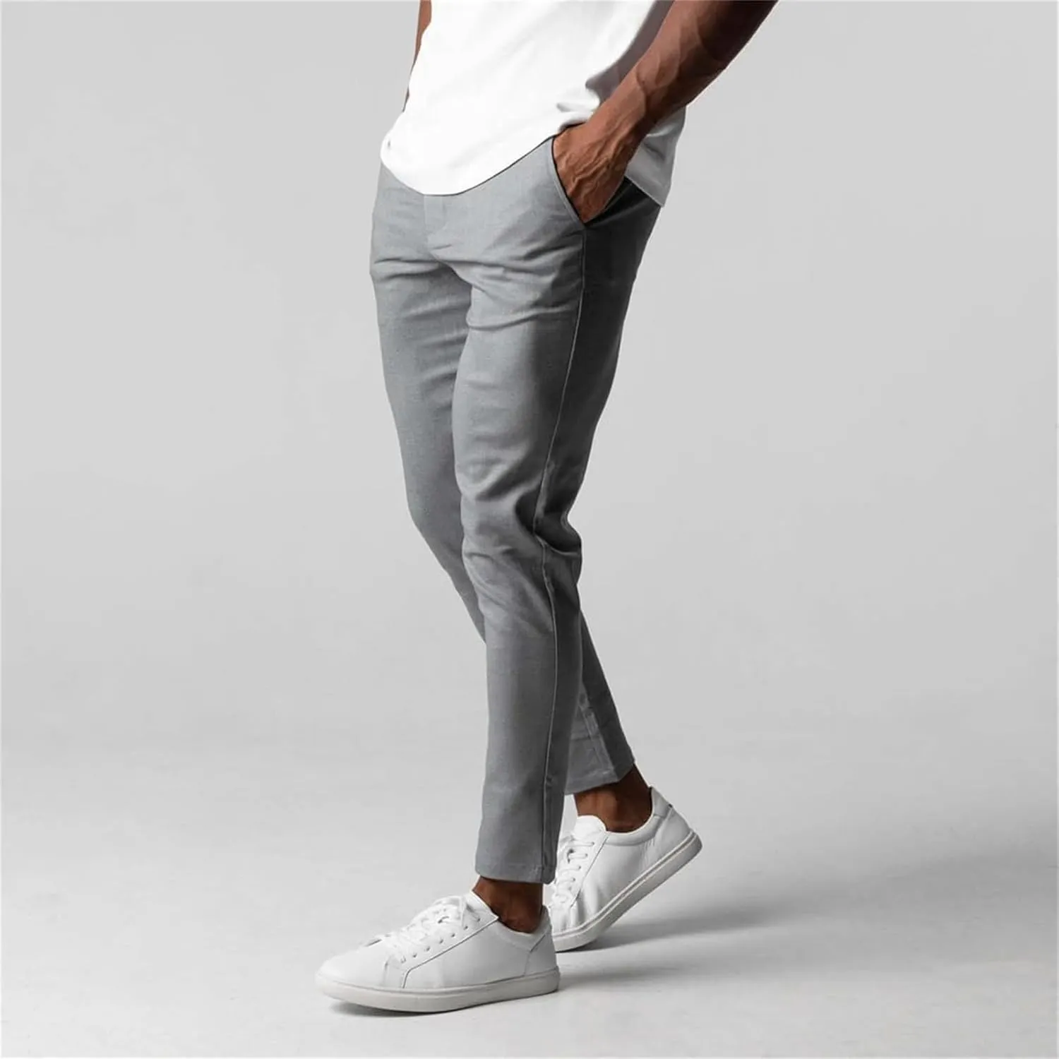 Active Chinos, Chinoss Pantss Men Slim Fit Active Khaki Pants Mens, Elasticity Slim Fit Chinos Pants for Men