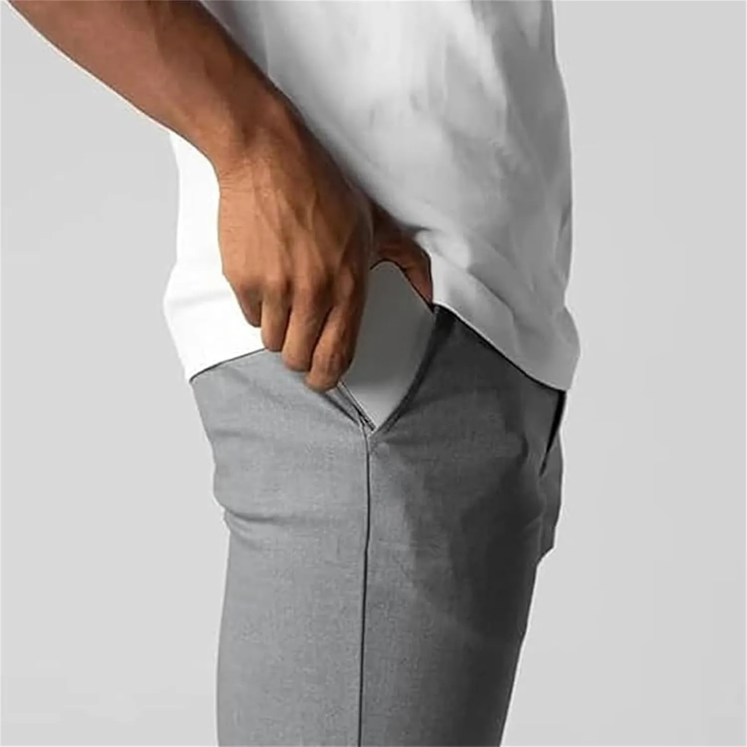 Active Chinos, Chinoss Pantss Men Slim Fit Active Khaki Pants Mens, Elasticity Slim Fit Chinos Pants for Men