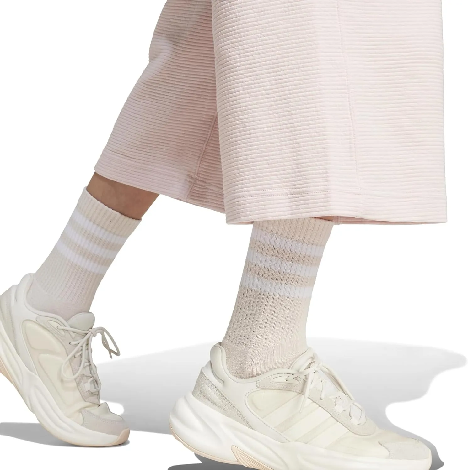 adidas Women's All Szn Ribbed 7/8 Length Wide Leg Pants