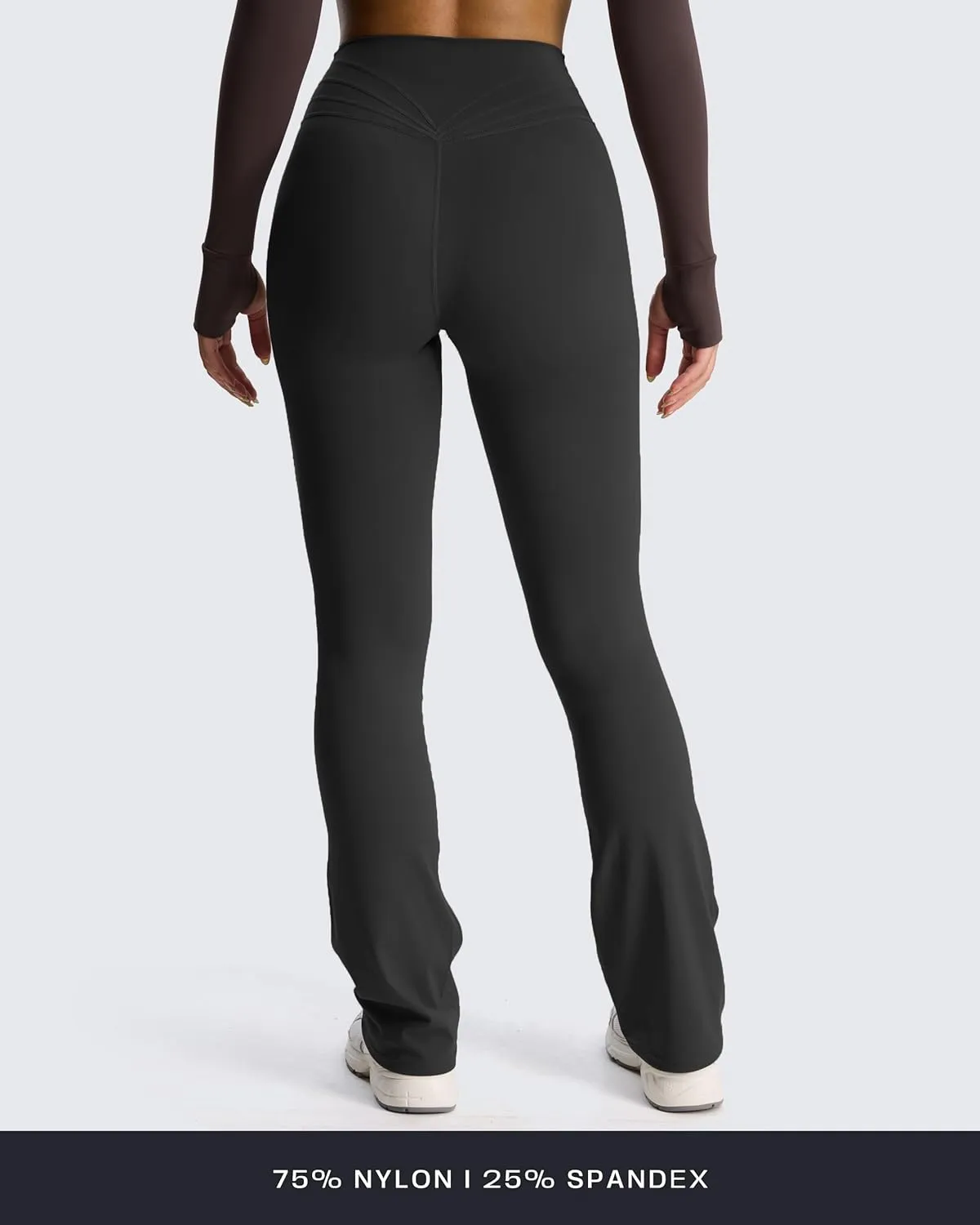 Aoxjox Flare Leggings for Women Trinity Tummy Control High Waisted Wide Leg Crosswaist Yoga Pants 29"/31"/33"