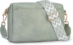APHISON Small Crossbody Bags for Women, Triple Zip Crossbody Cell Phone Purse Shoulder Handbags with Adjustable Strap