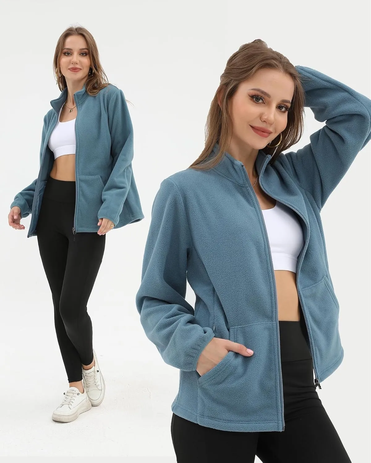 Argstar Women's Fleece Jacket with 6 Pockets (XS-2XL)