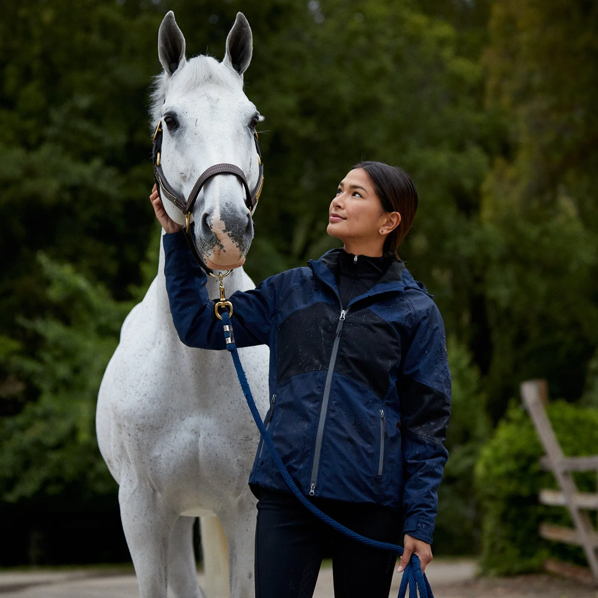 Ariat Ladies Valor H2o Jacket - Navy Colorblock