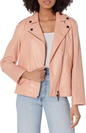 Armani Exchange Women's Soft Eco Leather Biker Jacket