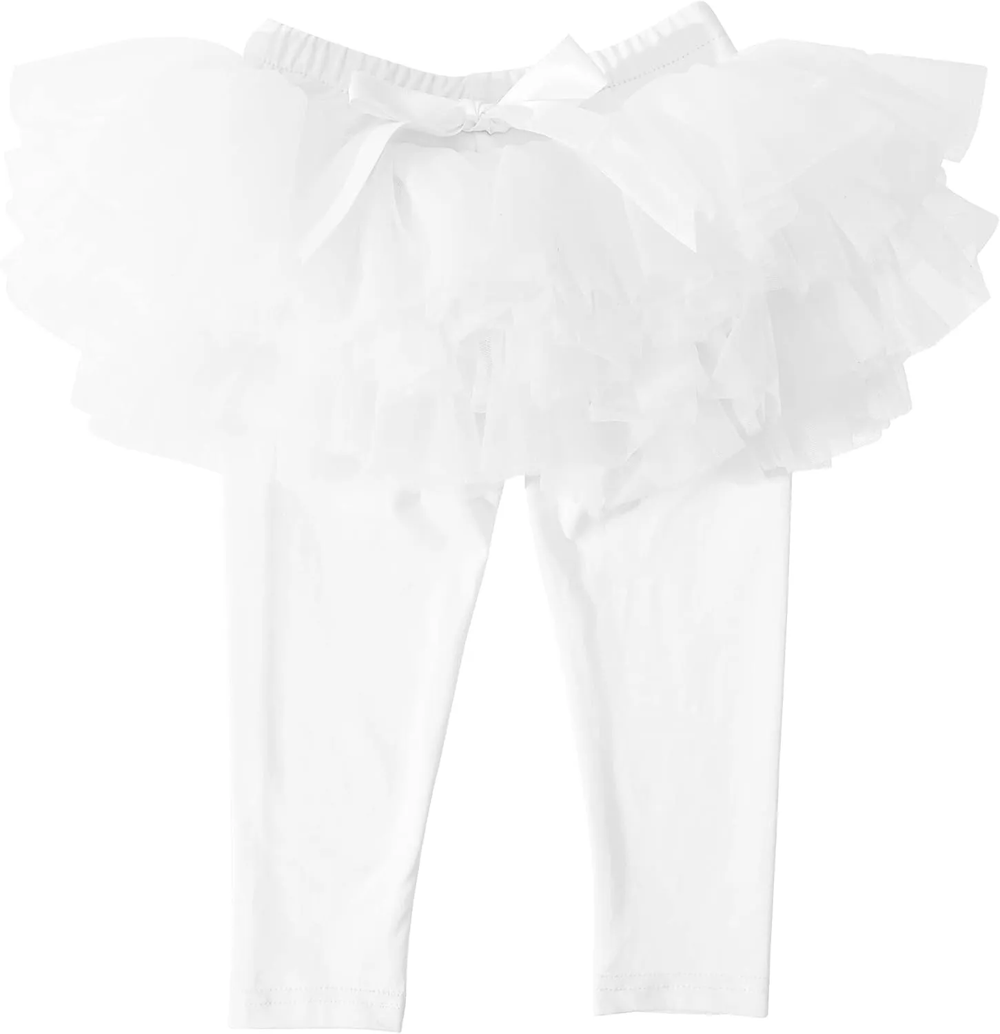 Ashken Baby Toddler Girls' Tutu Leggings Tulle Ruffle Skirted Pants Footless Tights (3 Months-5T)