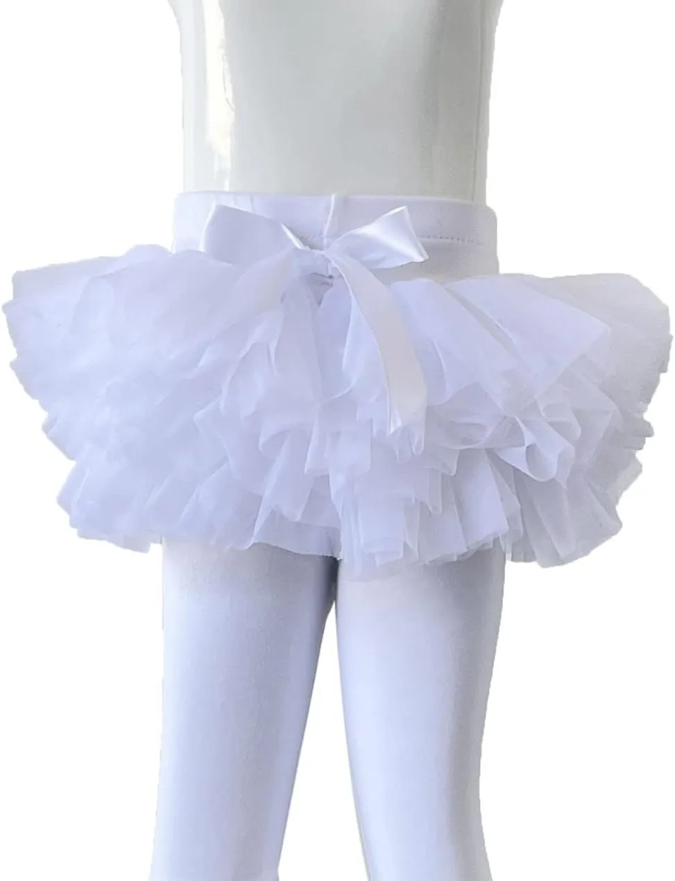 Ashken Baby Toddler Girls' Tutu Leggings Tulle Ruffle Skirted Pants Footless Tights (3 Months-5T)