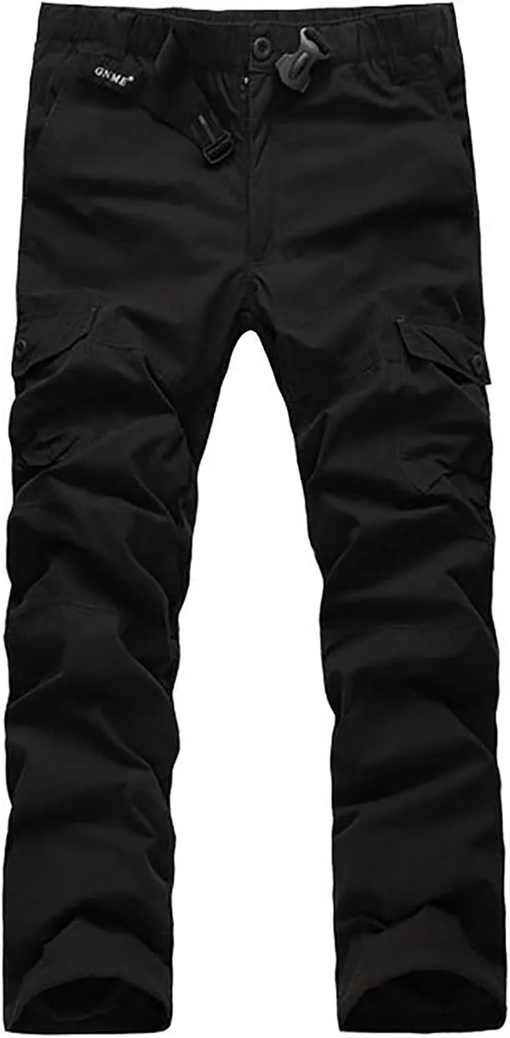 BADHUB Men's Cargo Pants Muti-Pockets Jogger Work Chino Slim Fit Casual Pants Hiking Workout Gogging Sweatpants Trousers