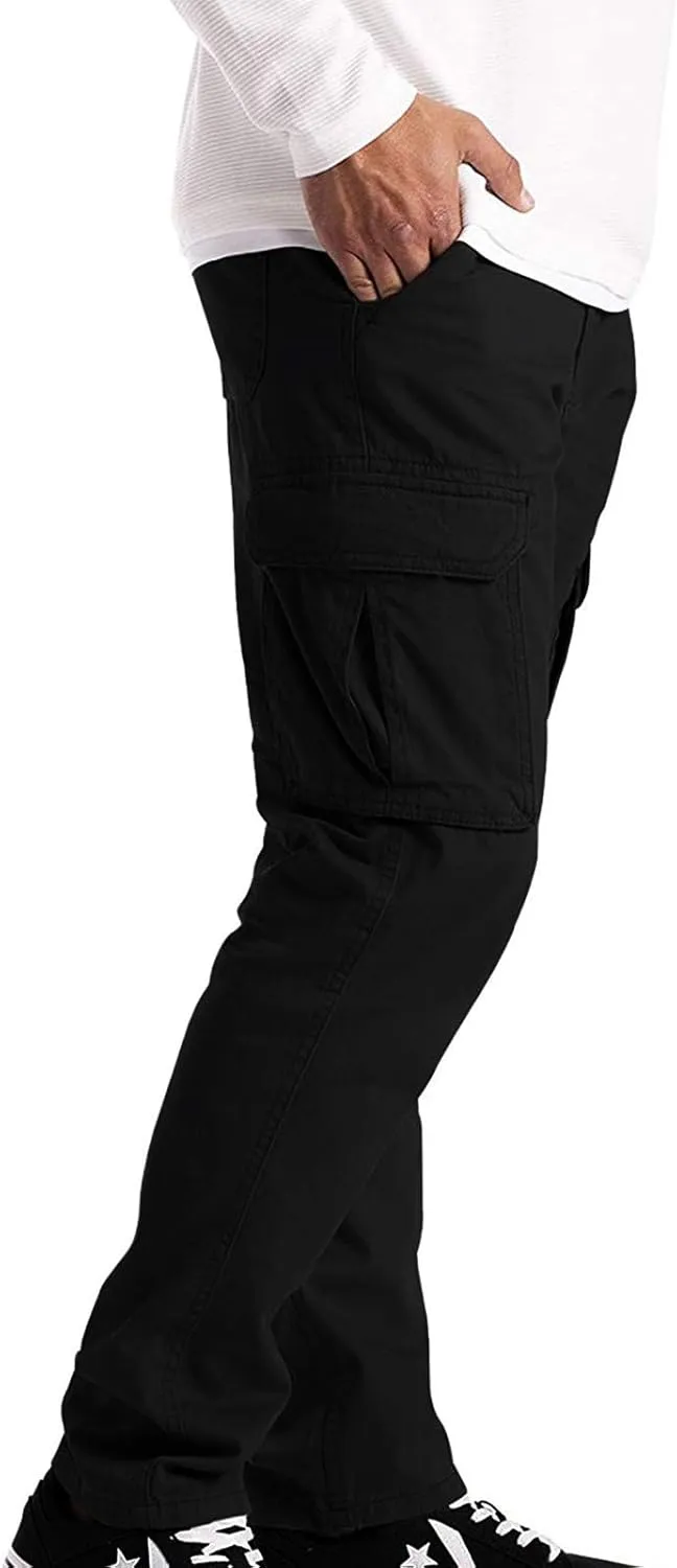 BADHUB Men's Cargo Pants Muti-Pockets Jogger Work Chino Slim Fit Casual Pants Hiking Workout Gogging Sweatpants Trousers