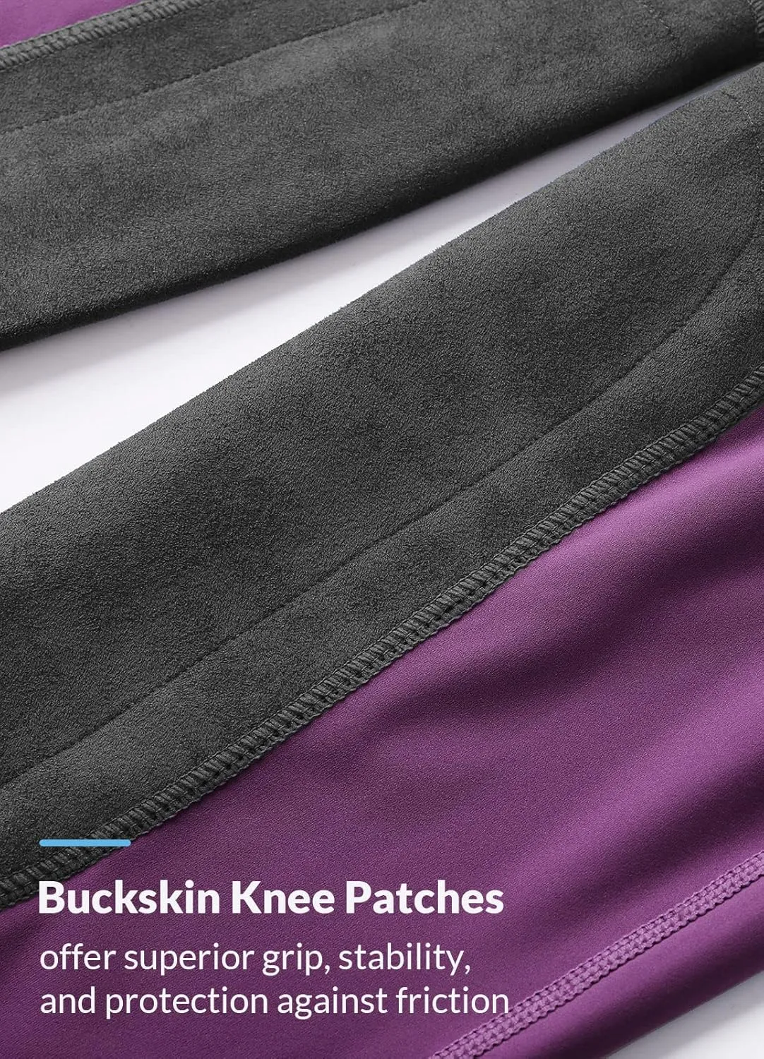 baleaf Girls Riding Pants Kids Equestrian Breeches Knee-Patch Zip Pocket Horseback Tights