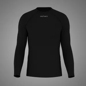 Base LSM Long Sleeve Merino Wool Cycling BASE LAYER in Black - by Outwet
