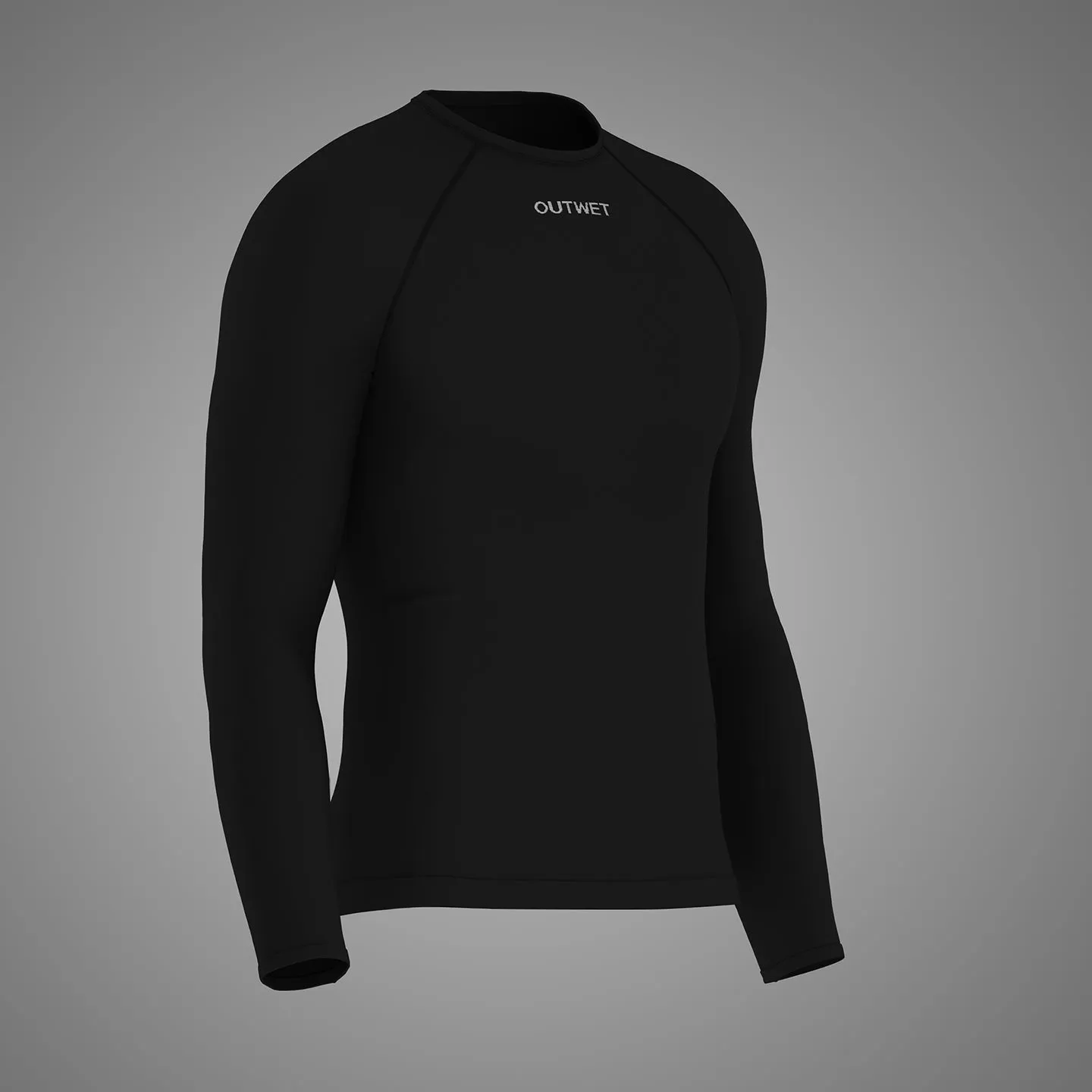 Base LSM Long Sleeve Merino Wool Cycling BASE LAYER in Black - by Outwet
