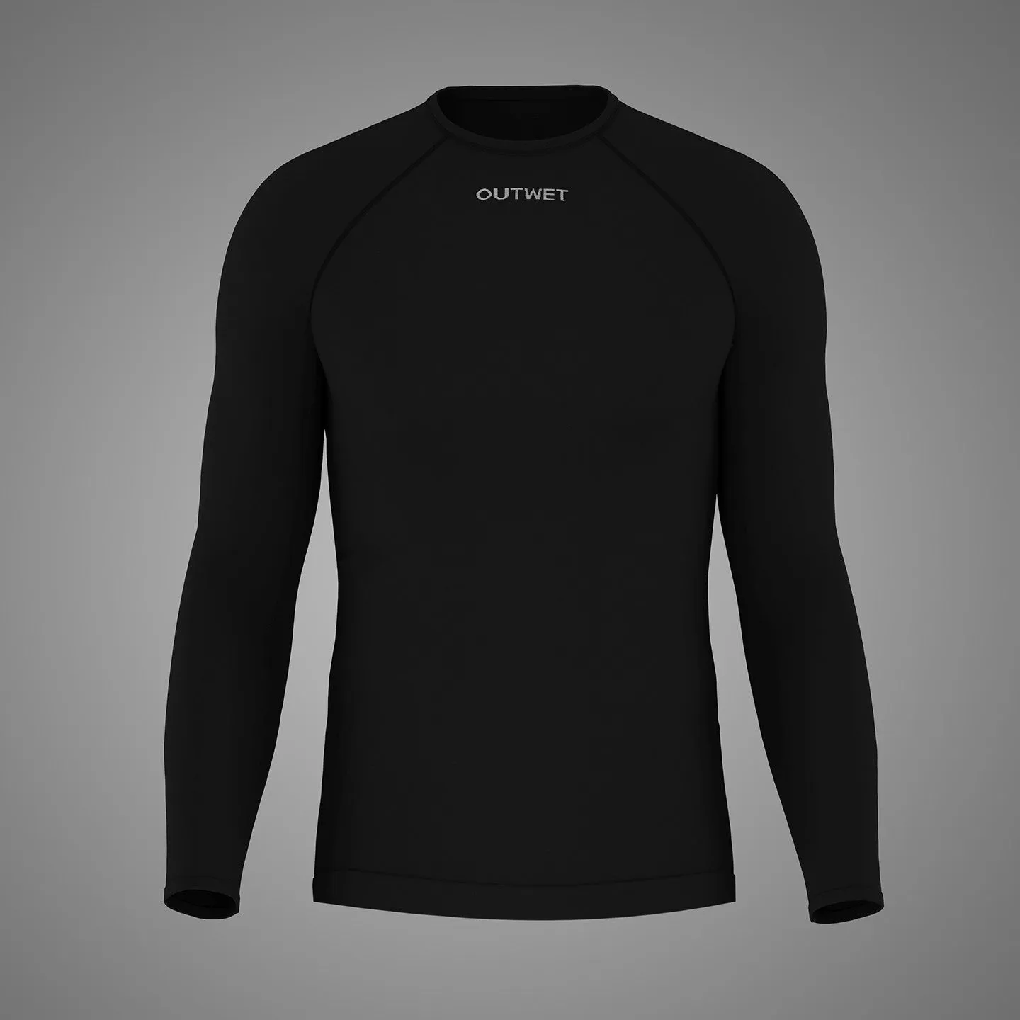 Base LSM Long Sleeve Merino Wool Cycling BASE LAYER in Black - by Outwet
