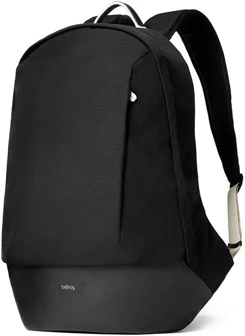 Bellroy Classic Backpack - Premium (Leather Panels, Comfort Shoulder Straps, Holds 15 Inch Laptop, Front & Internal Mesh Organization Pockets) -BlackSand
