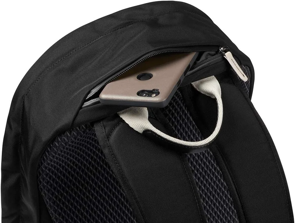 Bellroy Classic Backpack - Premium (Leather Panels, Comfort Shoulder Straps, Holds 15 Inch Laptop, Front & Internal Mesh Organization Pockets) -BlackSand