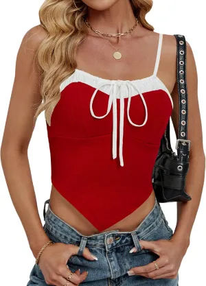 Blooming Jelly Womens Summer Crop Tank Tops Sexy Going Out Outfits 2025 Sleeveless Shirt Y2k Camisole Fashion Clothes