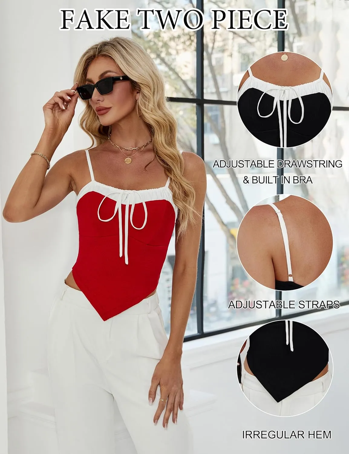 Blooming Jelly Womens Summer Crop Tank Tops Sexy Going Out Outfits 2025 Sleeveless Shirt Y2k Camisole Fashion Clothes