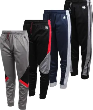 Body Glove Boys Sweatpants - 4 Pack Tricot Athletic Kids Joggers Clothes for Boys Jogger Pants with Pockets (Size: 8-18)