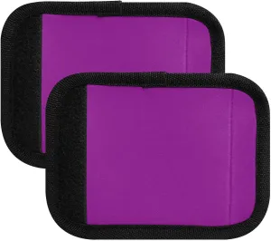 Burbuja Purple Solid Color Luggage Handle Wrap Neoprene Comfort Handle Covers Suitcase Tag Identifier for Travel Accessories, 2 Pack