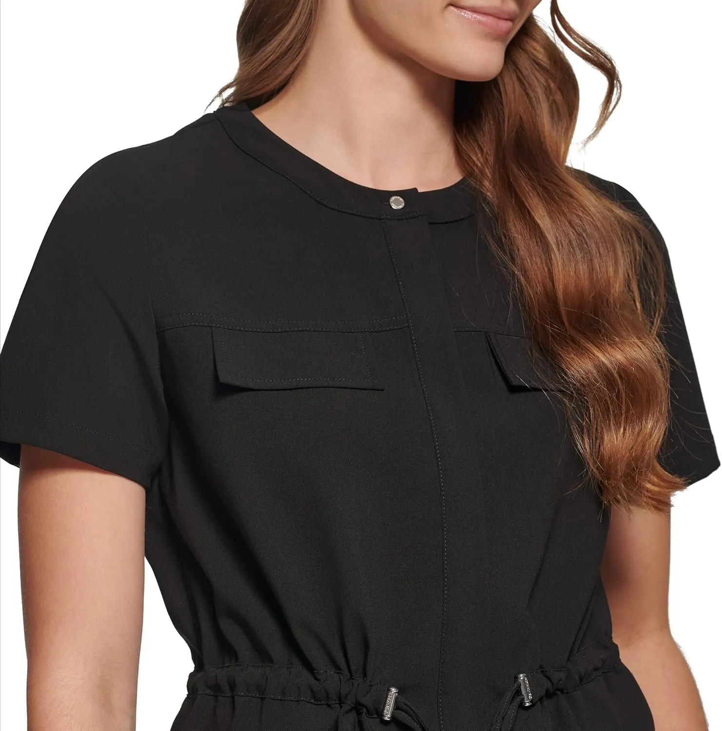 Calvin Klein Women Missy Everyday Short Sleeve Belted Lined Jacket