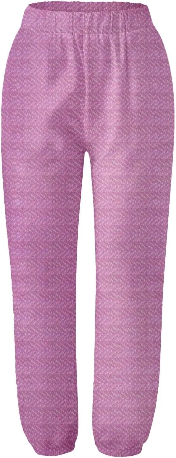 Capri Pants for Women Cotton Linen Elastic High Waisted Straight Leg Lounge Pants Casual Loose Summer Trousers
