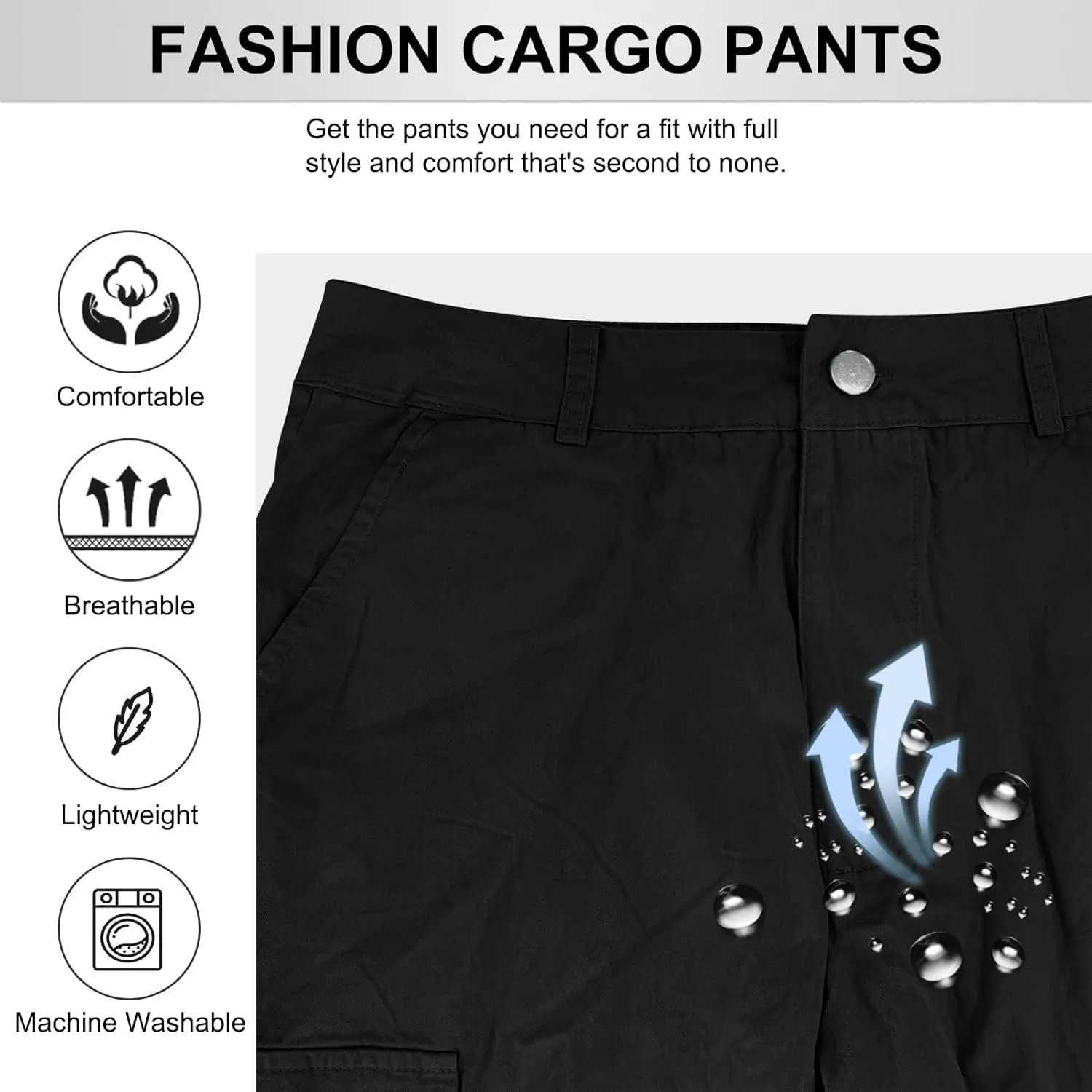 Cargo Pants for Women High Waisted Casual Pants Baggy Y2k Straight Wide Leg Pants with Pockets Streetwear