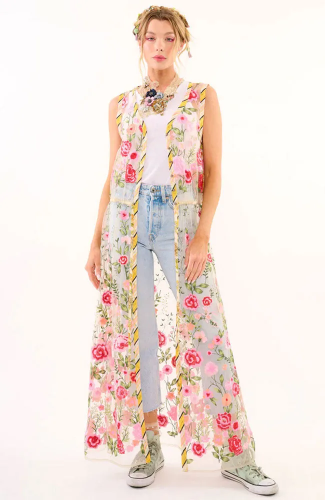 Cassia Embroidered Mesh Maxi