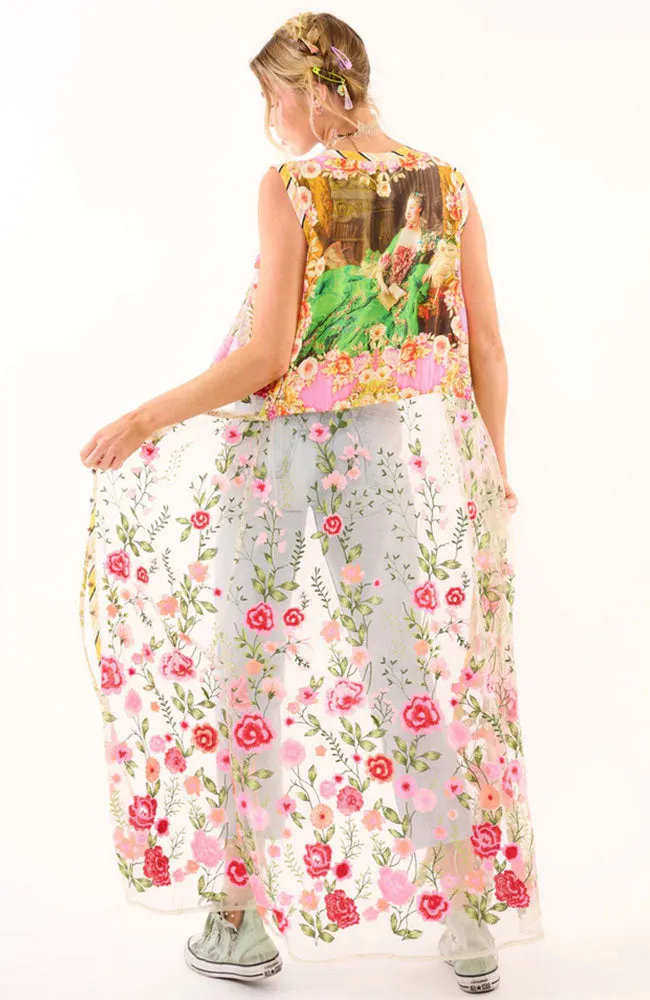 Cassia Embroidered Mesh Maxi