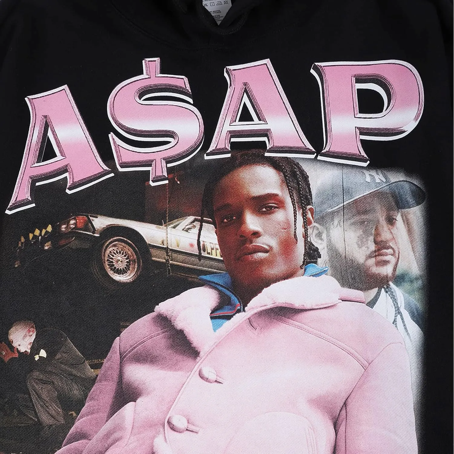 Chainsaw Man Men's Hoodies ASAP Rocky Hoodie Graphic Athletic Sportswear Cotton Oversized Pullover Hooded Sweatshirt