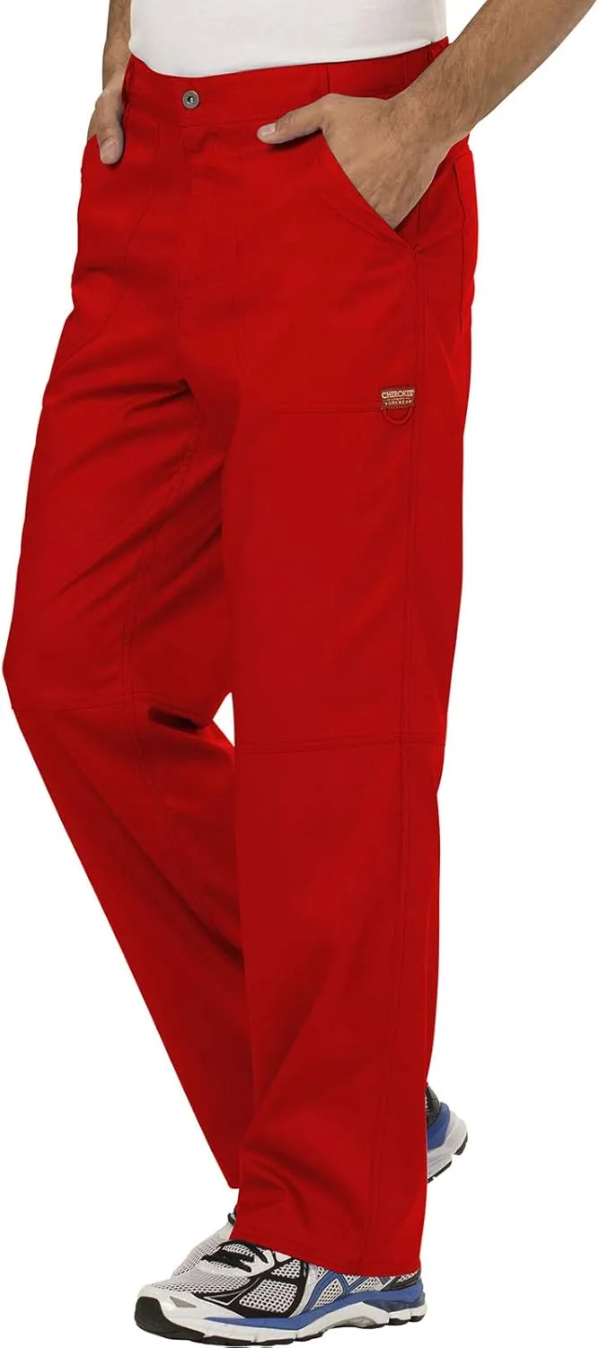 Cherokee Cargo Pants for Men Scrub, Modern Fit Inside Drawstring Bottom WW140