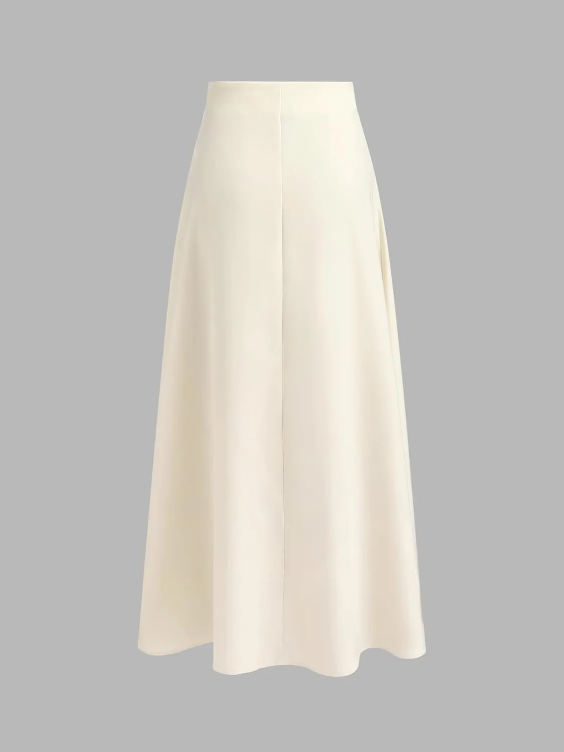 CIDER High Waist Solid Pleated Maxi Skirt