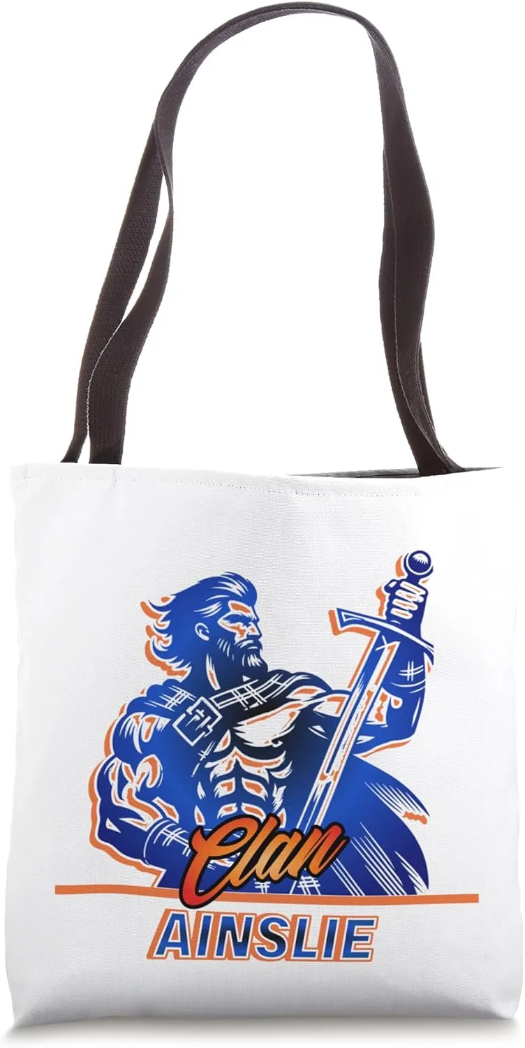 Clan Ainslie Warrior Heritage Design Tote Bag