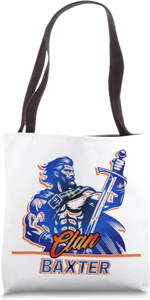 Clan Baxter Warrior Heritage Design Tote Bag
