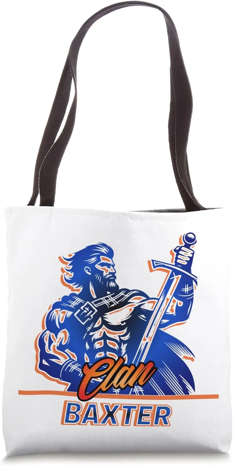 Clan Baxter Warrior Heritage Design Tote Bag