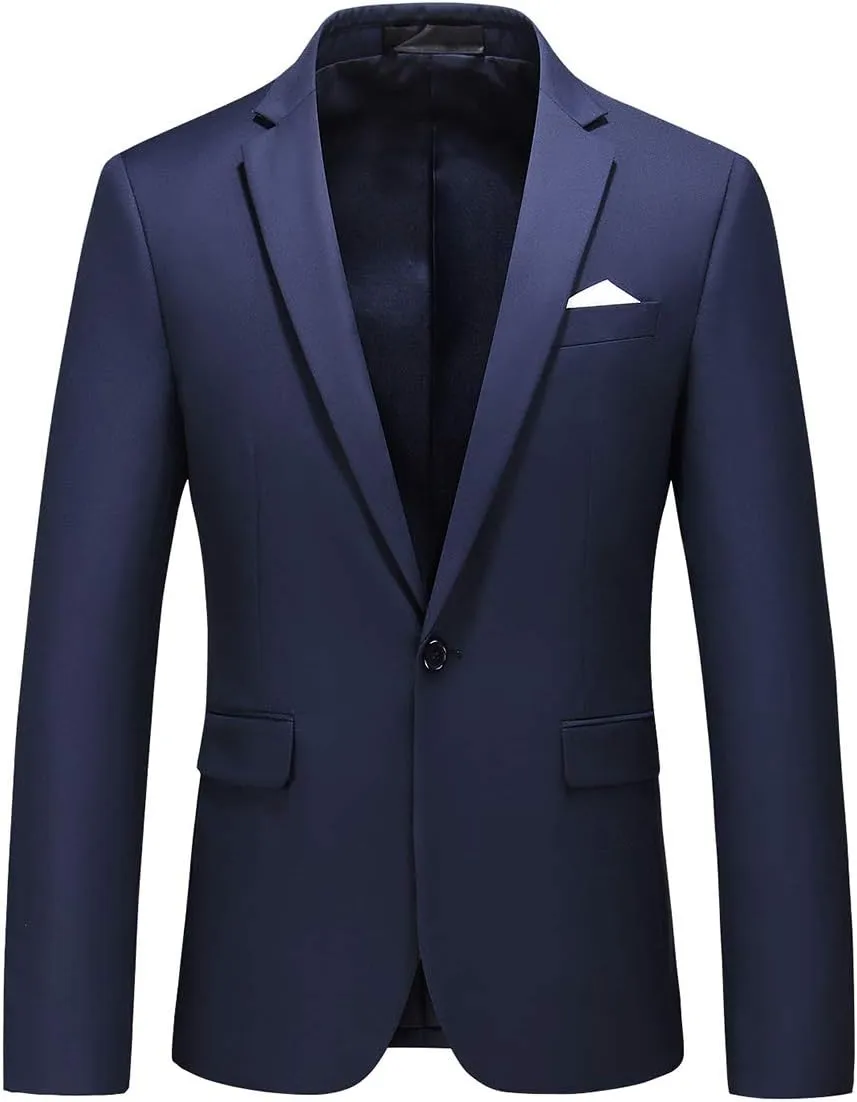 Cloudstyle Men's Suit Single-Breasted One Button Center Vent 2 Pieces Slim Fit Formal Suits