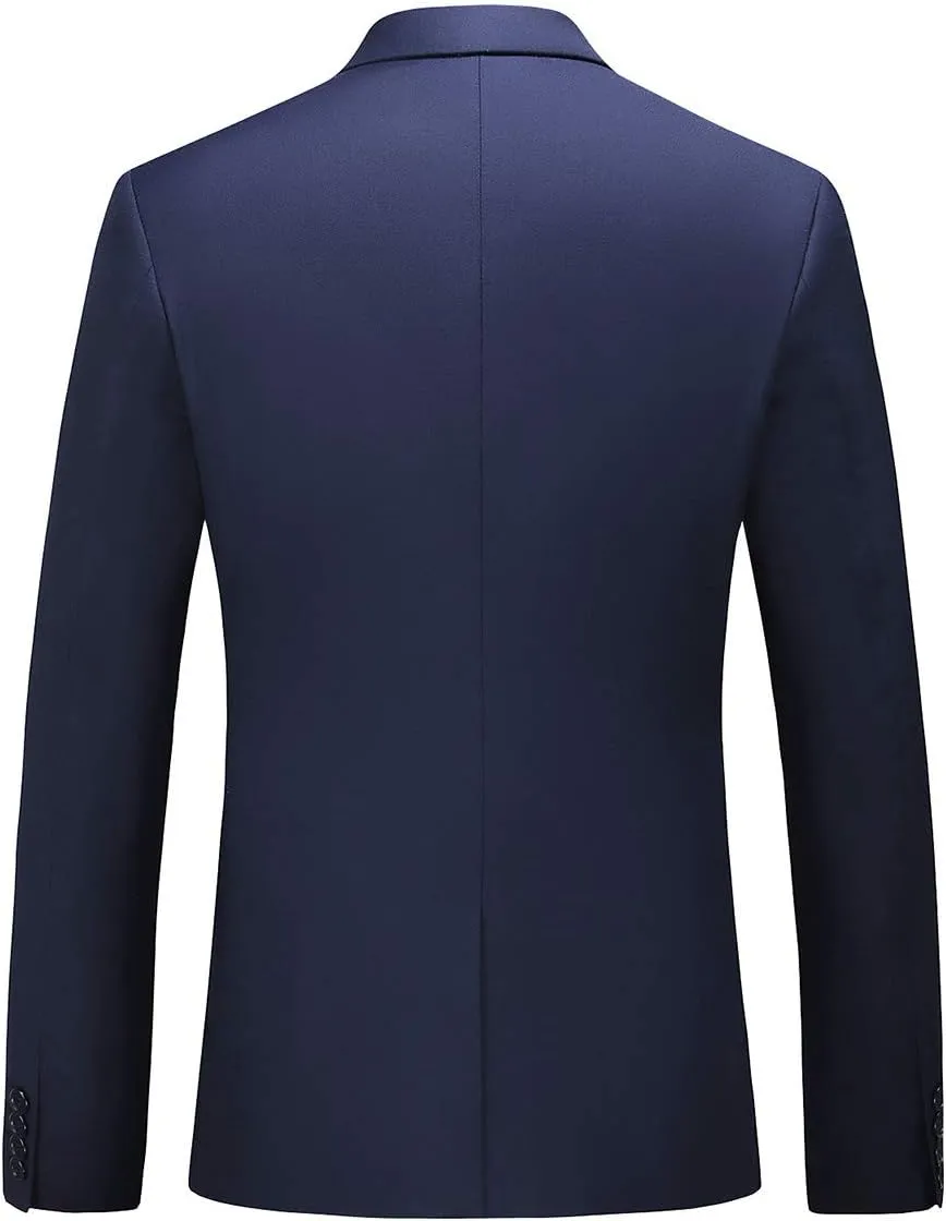 Cloudstyle Men's Suit Single-Breasted One Button Center Vent 2 Pieces Slim Fit Formal Suits