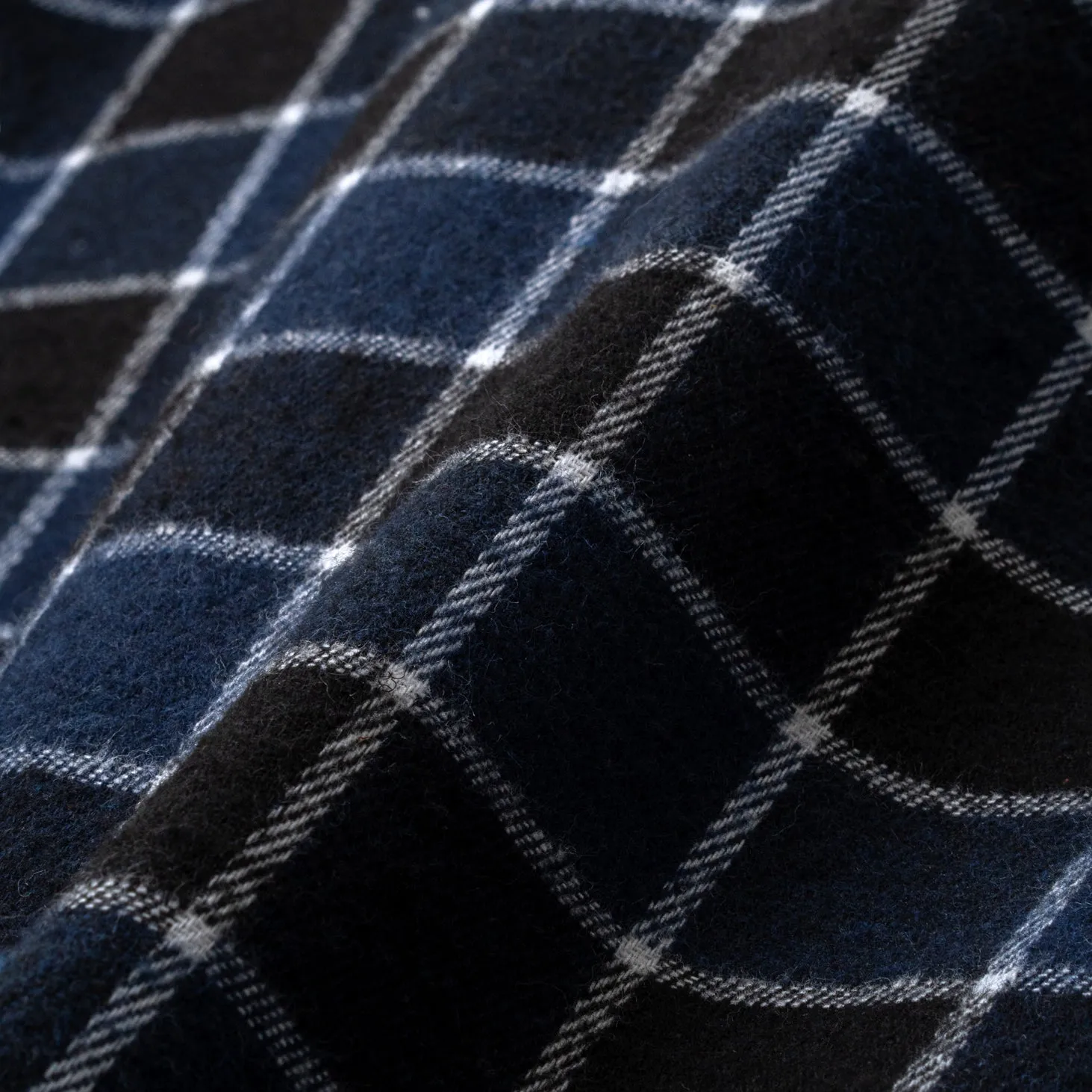 College Days Flannel Long Sleeve - Navy Black