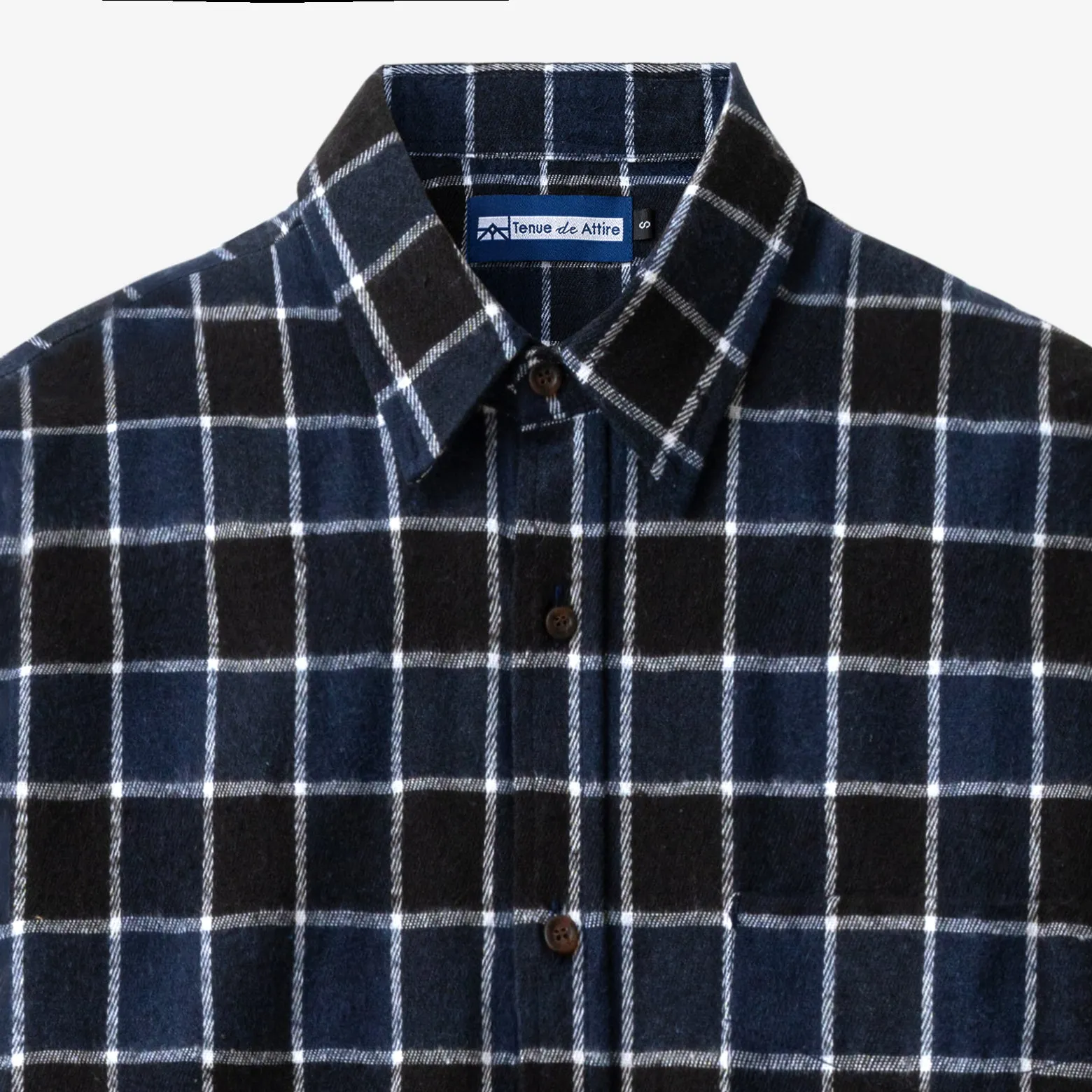 College Days Flannel Long Sleeve - Navy Black