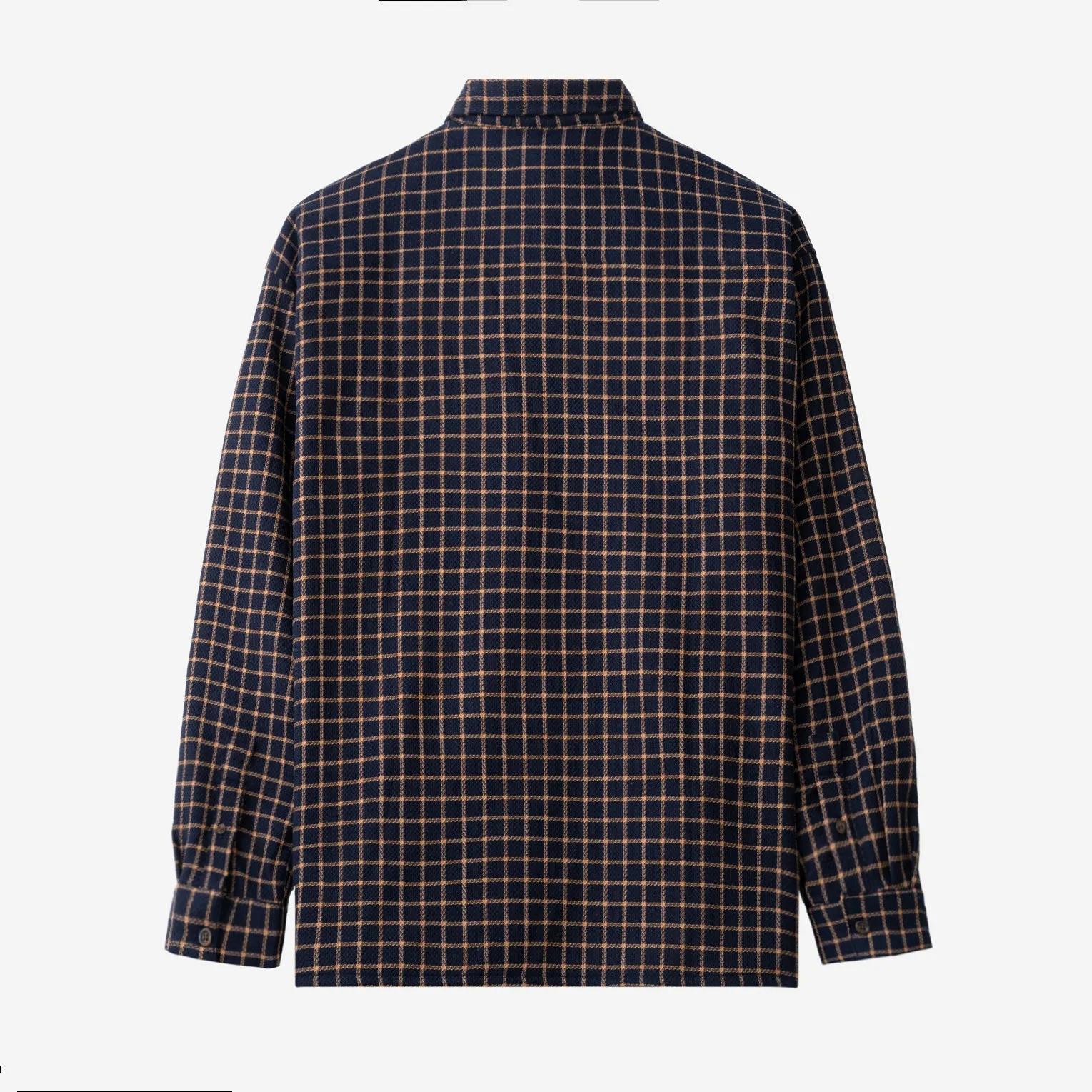 College Days Flannel Long Sleeve - Navy Brown