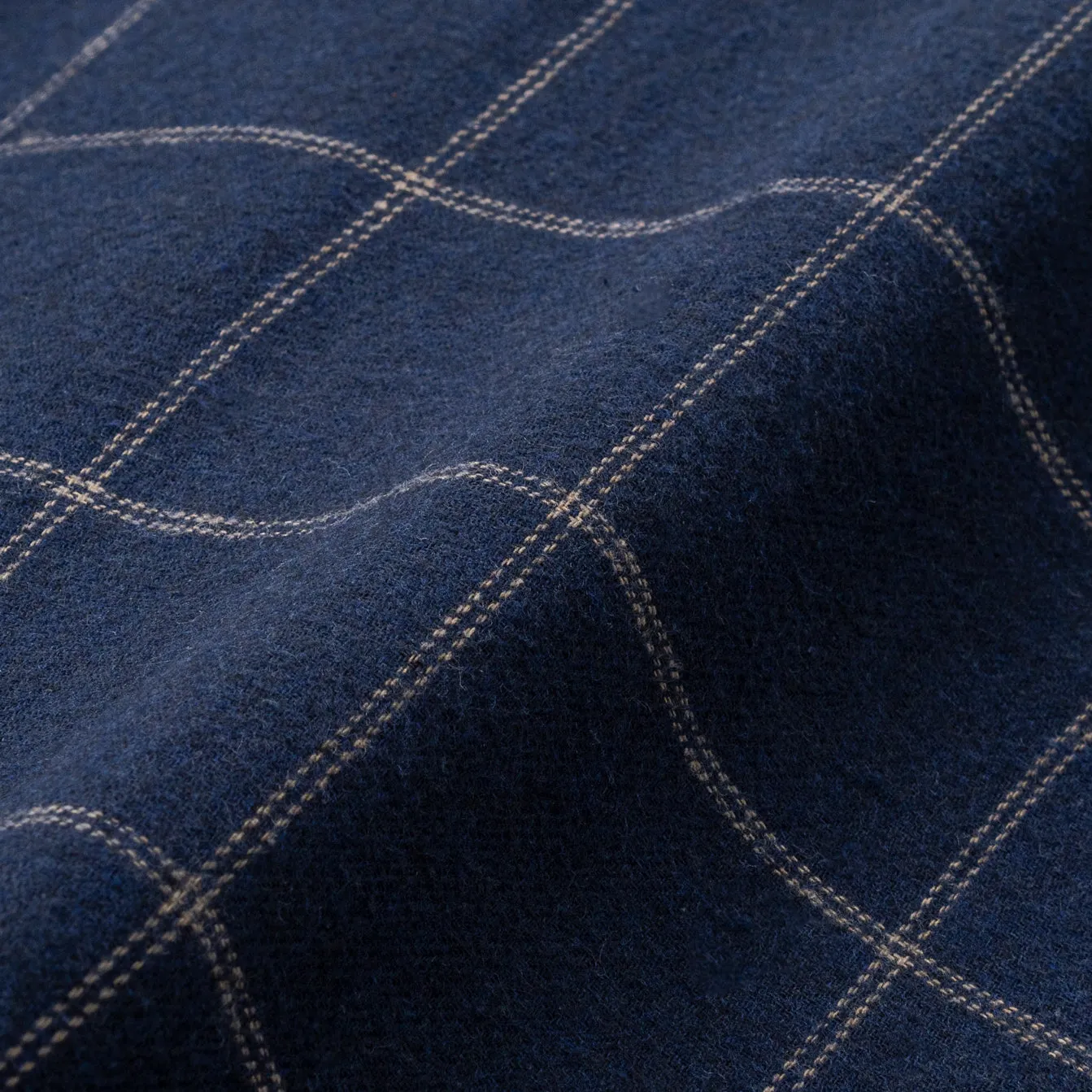 College Days Flannel Long Sleeve - Navy Cream Lines