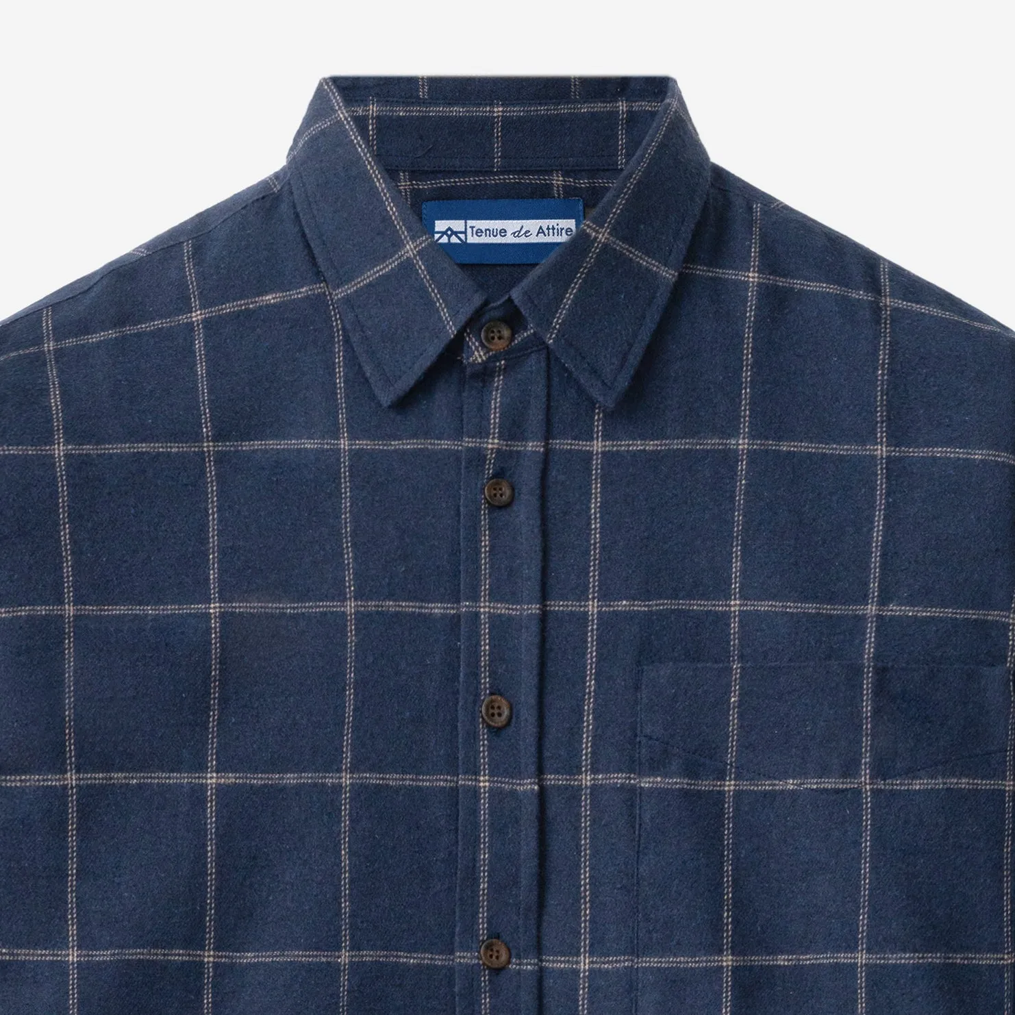 College Days Flannel Long Sleeve - Navy Cream Lines