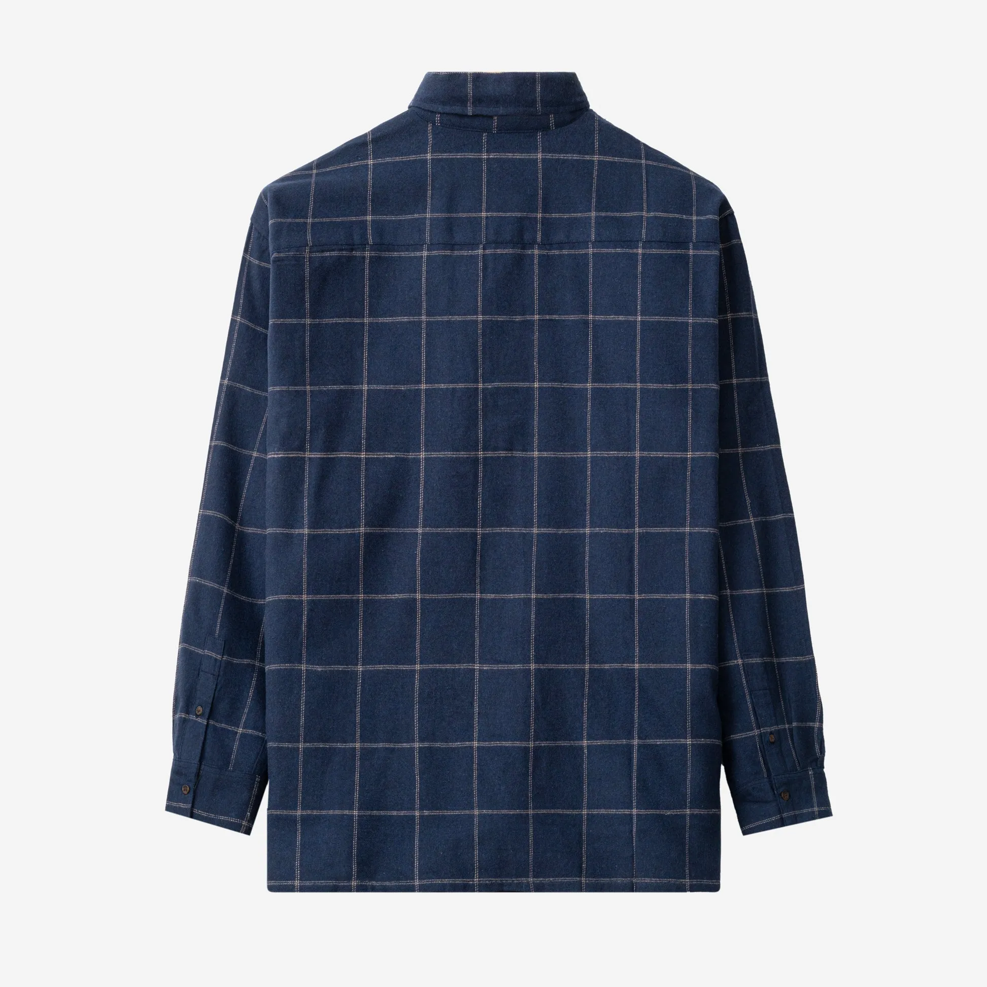 College Days Flannel Long Sleeve - Navy Cream Lines