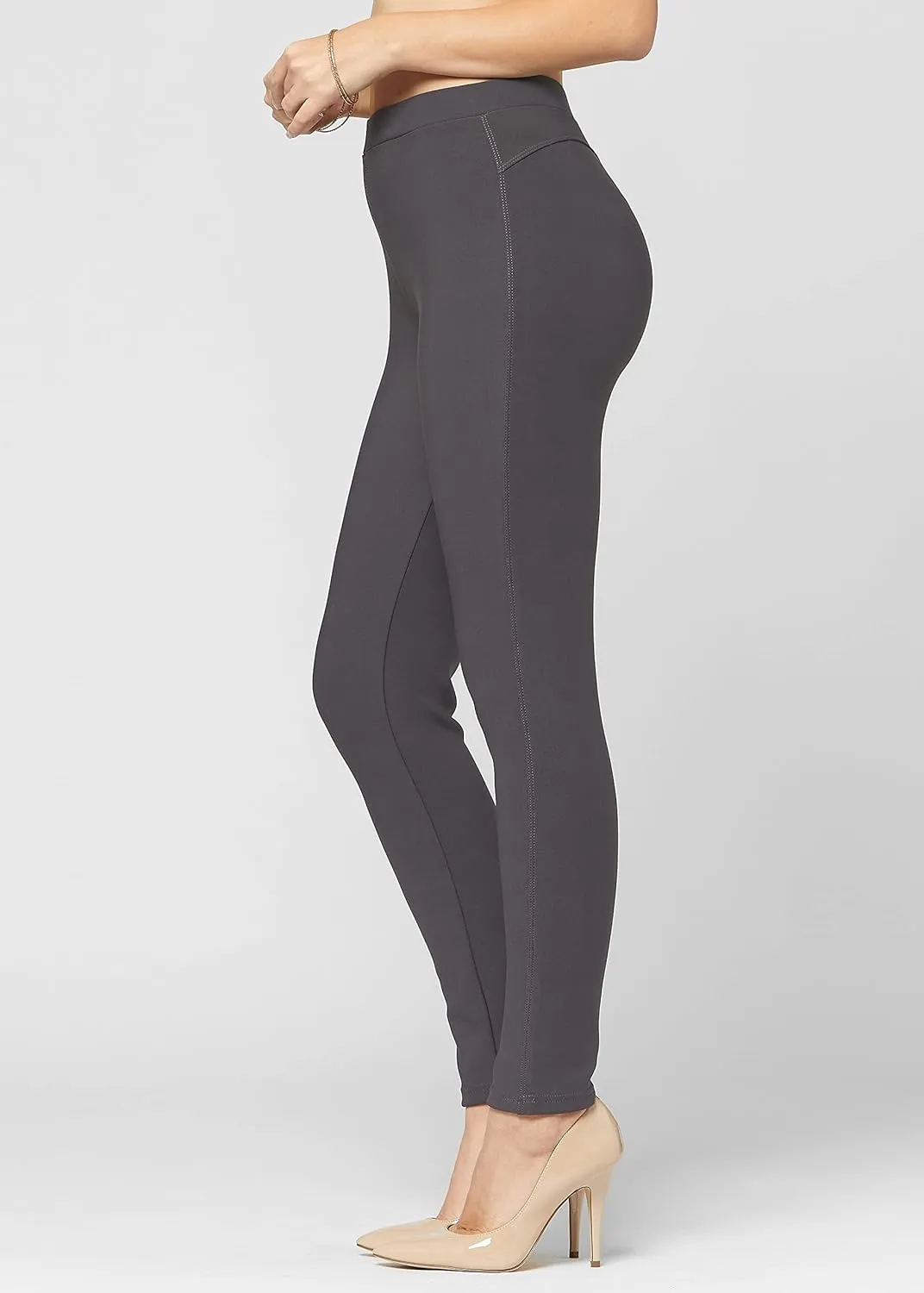 Conceited Stretch Ponte Pants for Women - Dressy Leggings - High Waist Shaping Butt Lifting