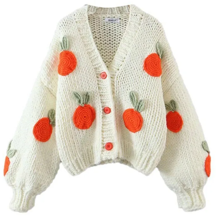 Crochet Tulip Chunky Knit Cardigan