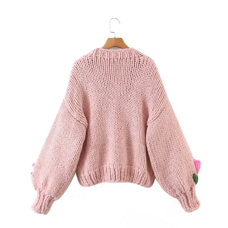 Crochet Tulip Chunky Knit Cardigan