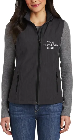 Custom Ladies Core Soft Shell Vest, Personalized Vest. L325