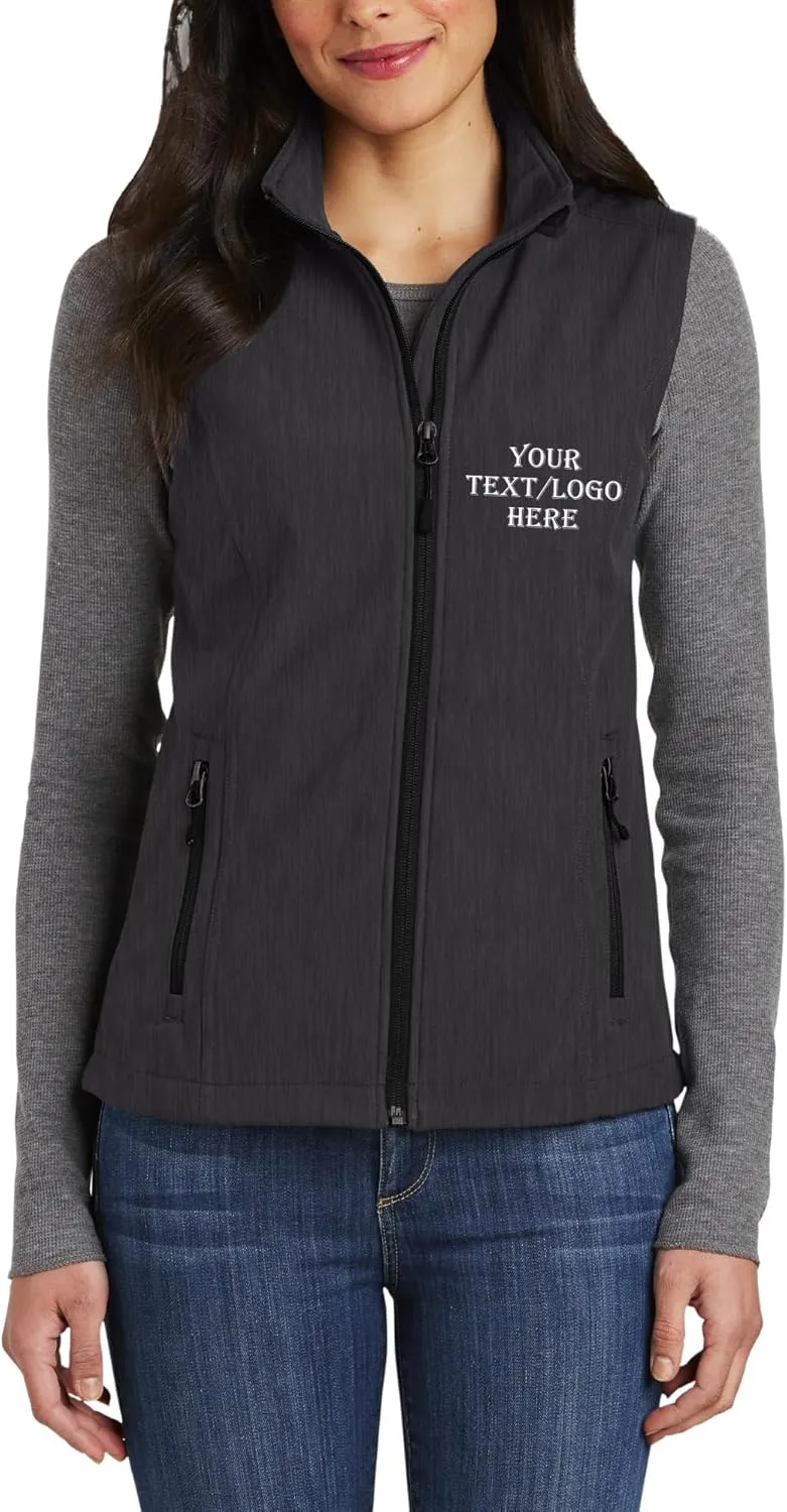 Custom Ladies Core Soft Shell Vest, Personalized Vest. L325