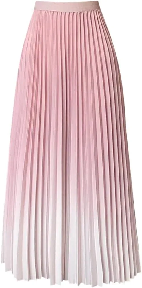 Dbdkejj Women Spring Summer Pleated Midi Skirt Korean Straight Skirt