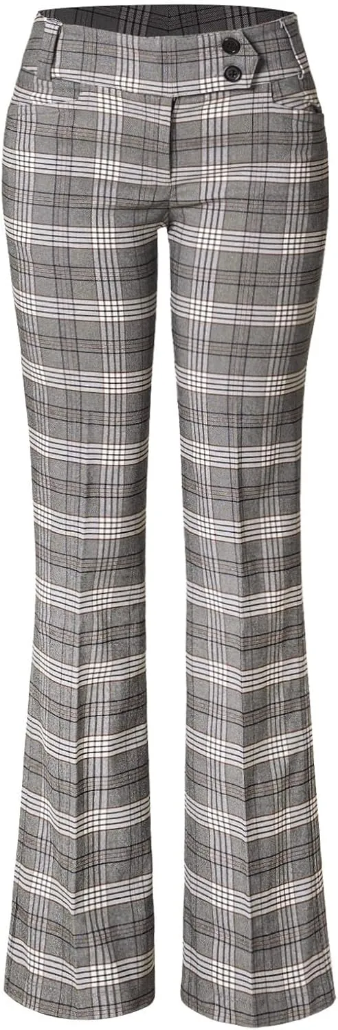 Design by Olivia Women's Ultra Stretch Comfy Millennium Bootcut Dress Pants Work Business Office Trousers