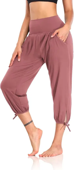DIBAOLONG Womens Yoga Pants Capri Loose Workout Sweatpants Comfy Lounge Joggers with Pockets